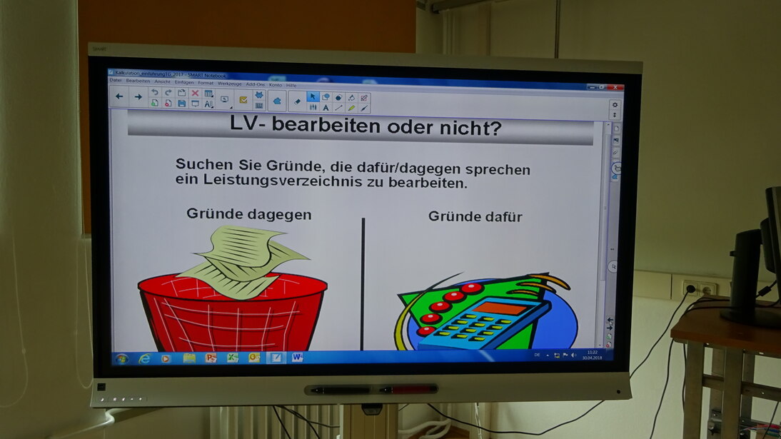 Elektronische Tafel der neusten Generation