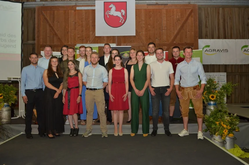 Sieger und Siegerinnen (ohne Weinbau) beim Berufswettbewerb der Landjugend in Echem 