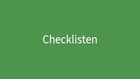 Checklisten weiße Schrift auf grünem Grund