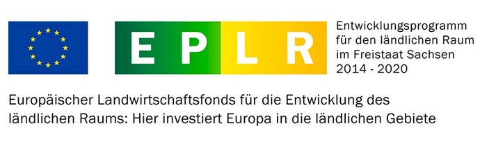 Logo des Förderprogramms EPLR - Entwicklungsprogramm für den ländlichen Raum im Freistaat Sachsen 2014-2020