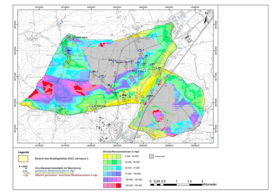 Ergebnisse der ReArMo-Modellierung für das Wasserschutzgebiet Jahnaaue 2