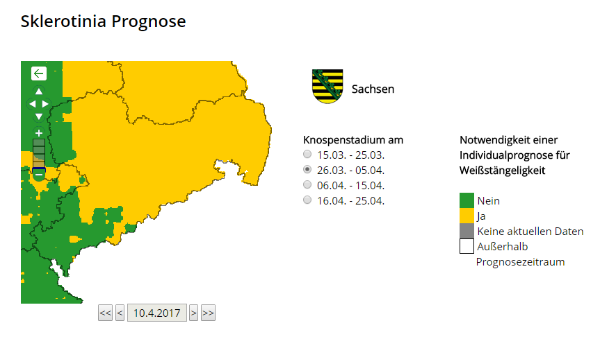 Sclerotinia Prognose