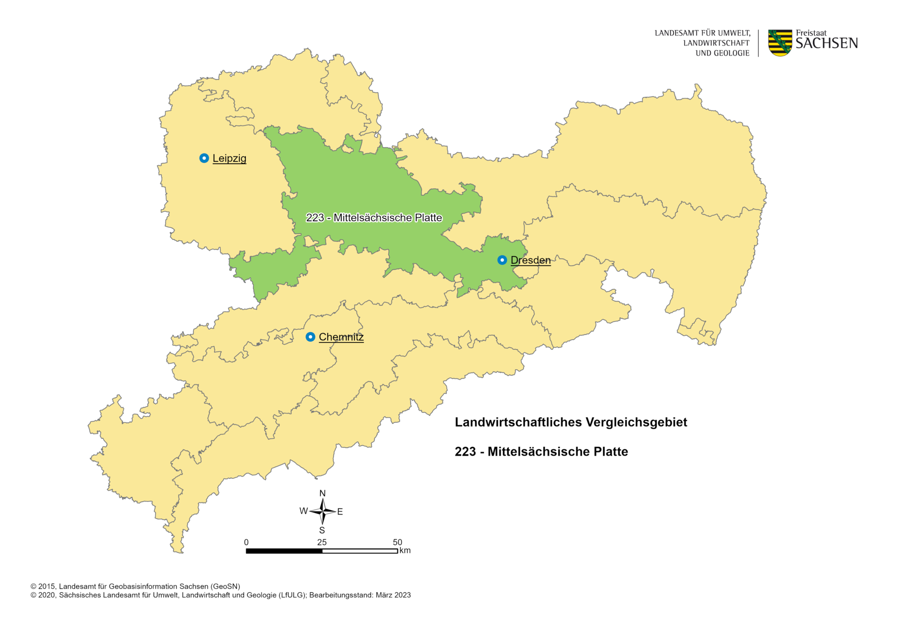 Vergleichsgebiet 223 - Mittelsächsische Platte