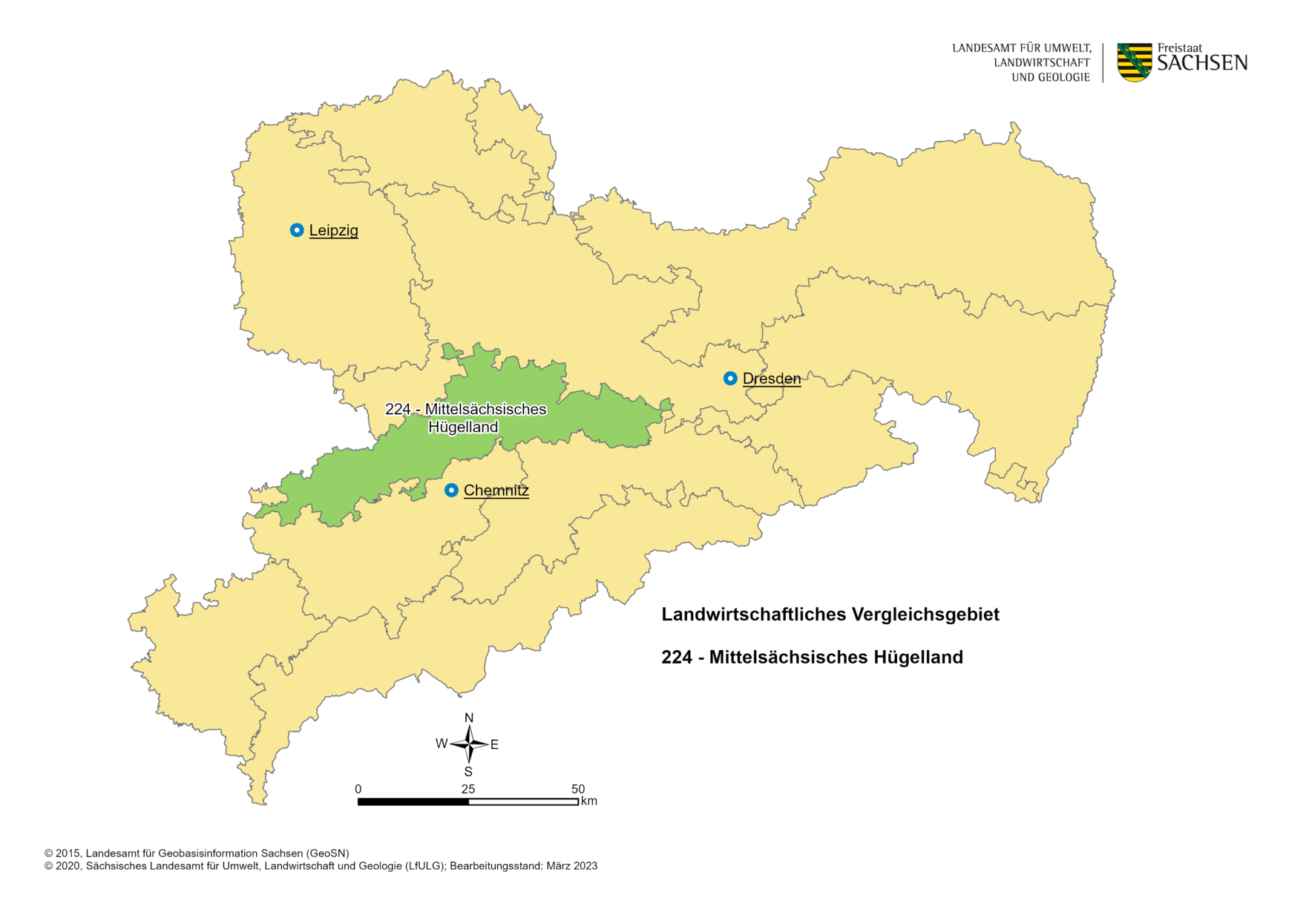 Vergleichsgebiet 224 - Mittelsächsisches Hügelland