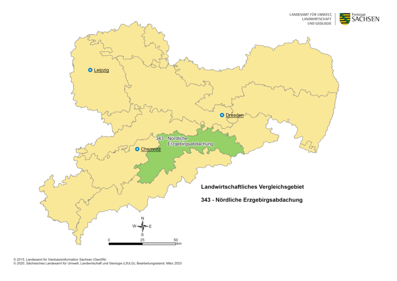 Vergleichsgebiet 343 Noerdliche Erzgebirgsabdachung