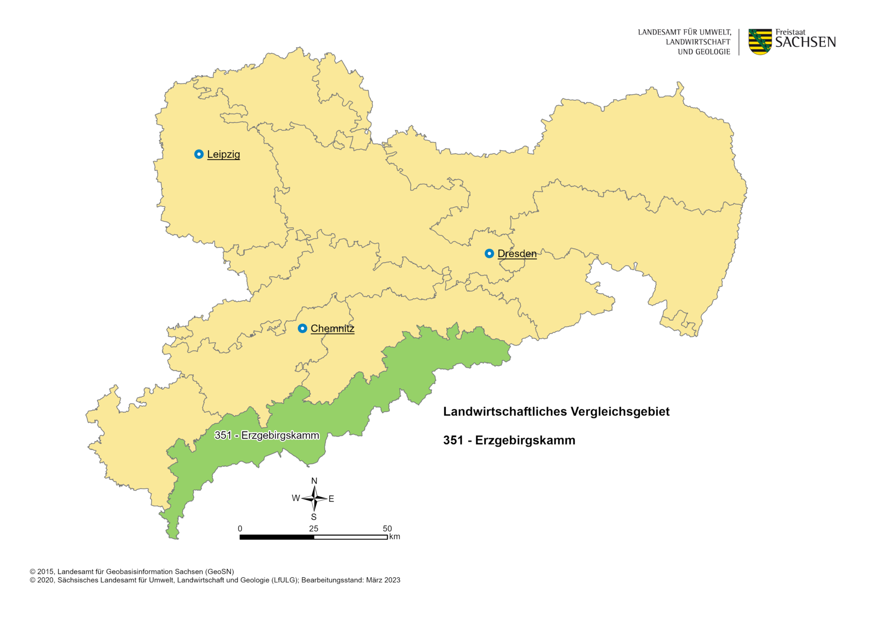 Vergleichsgebiet 351 Erzgebirgskamm