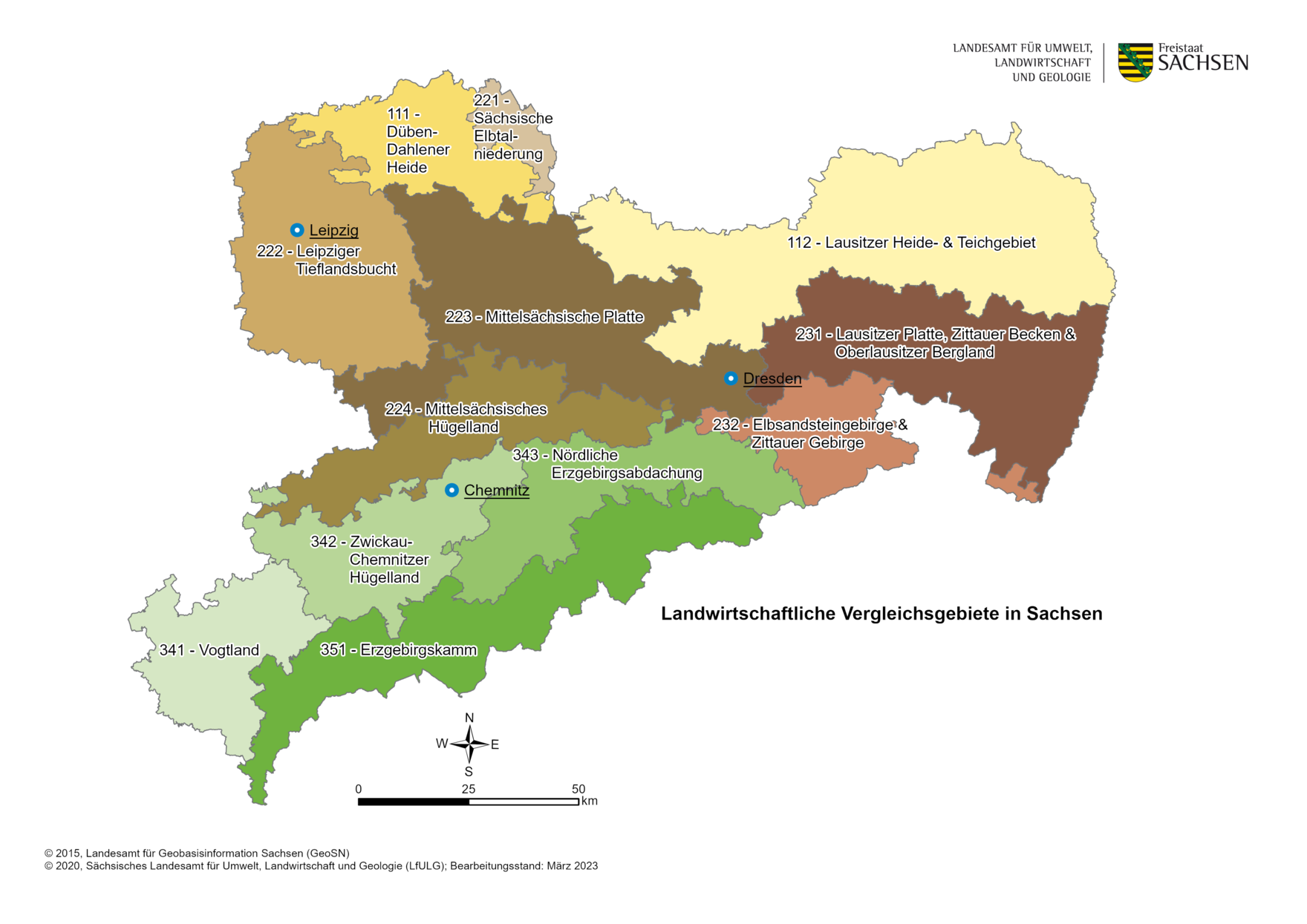 Vergleichsgebiete Sachsen