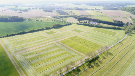 Luftbildaufnahme der Versuchsfläche Grünland Dauerversuche am Standort Christgrün