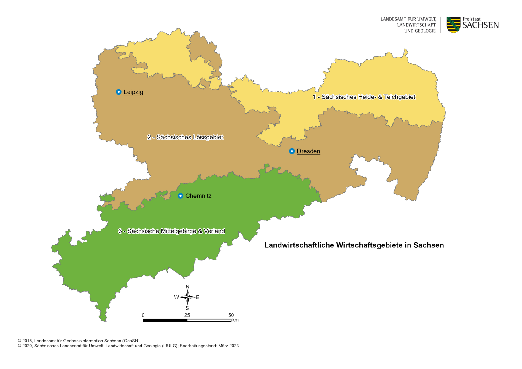 Wirtschaftsgebiete Sachsen