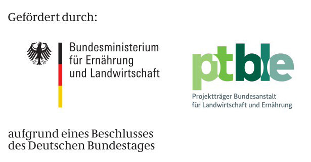 Gefördert durch Bundesministerium für Ernährung und Landwirtschaft aufgrund eines Beschlusses des Deutschen Bundestages